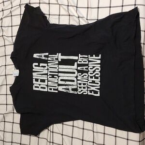 Black adulting T-shirt size xl